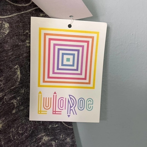 LULAROE Classic T Gray Retro Telephone Print Short Sleeve T-Shirt Womens Size XS - Picture 6 of 16